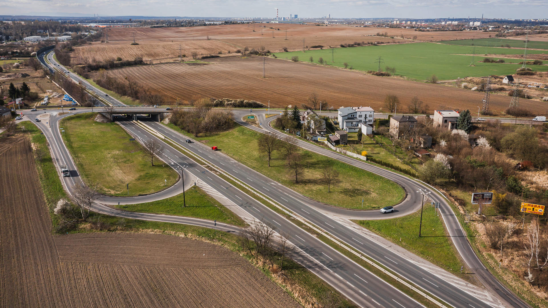Będzin. Węzeł drogowy DK86 i ulicy Wolności. Wiadukty będą rozebrane i zastąpione nowym. Kwiecień 2025