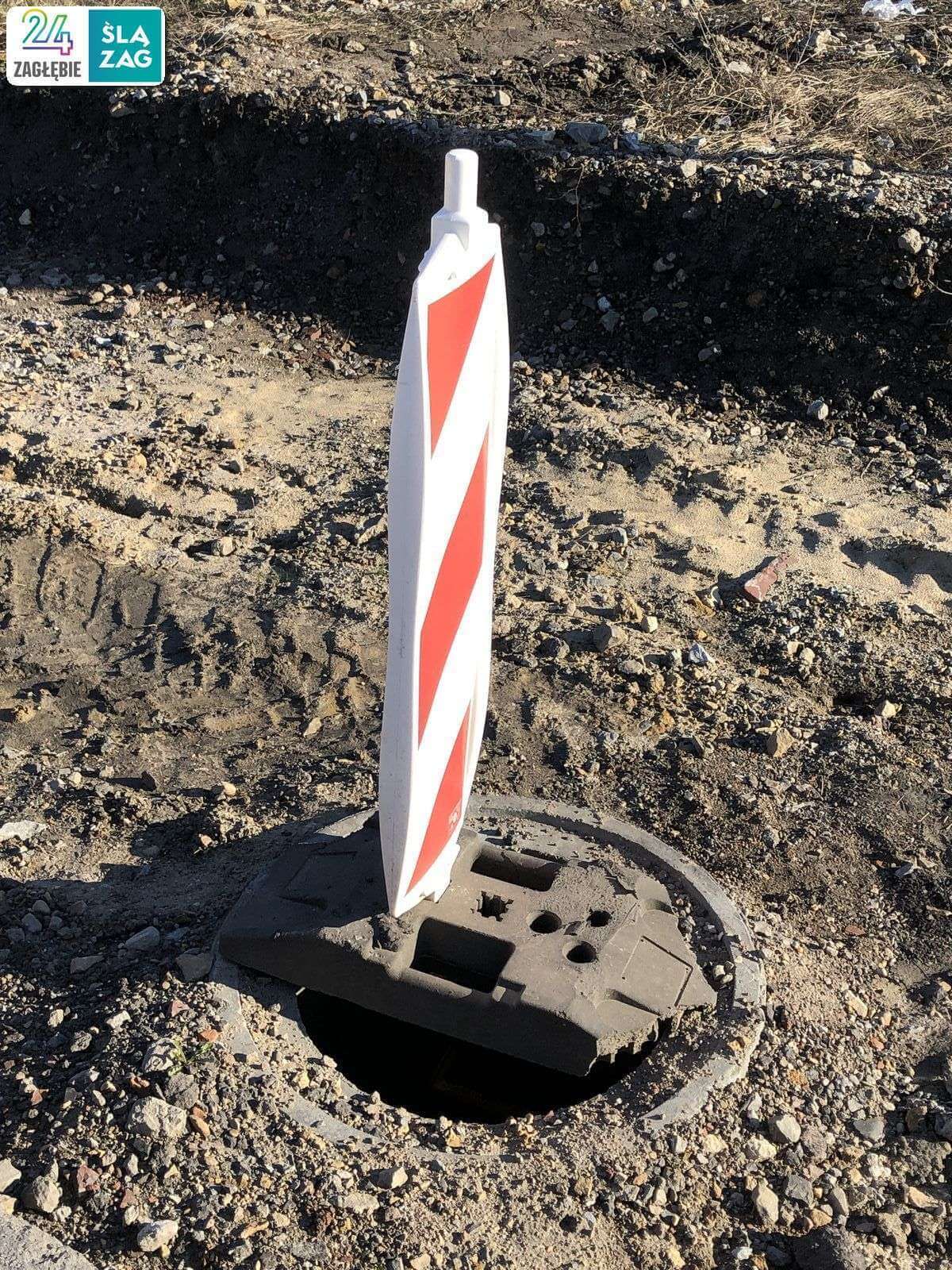 Będzin. Droga wojewódzka nr 910 w trakcie przebudowy. 16 marca 2025 roku.