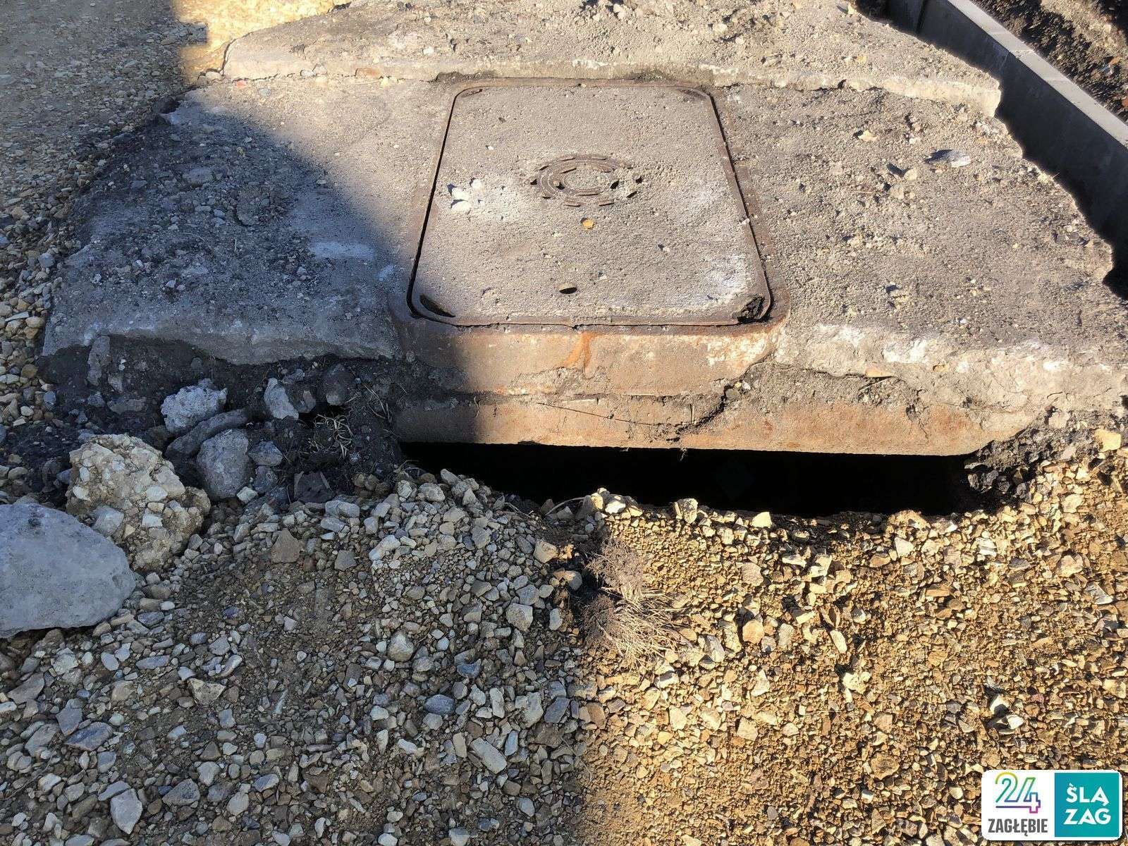 Będzin. Droga wojewódzka nr 910 w trakcie przebudowy. 16 marca 2025 roku.