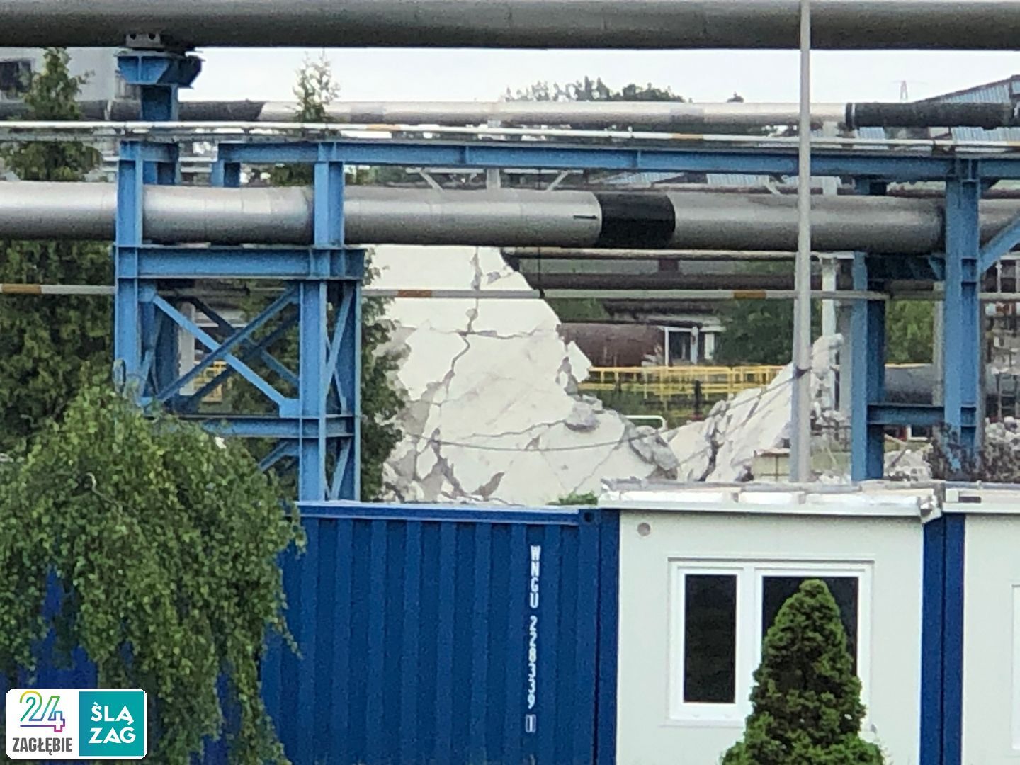 Będzin-Łagisza. „Elektrownia Łagisza”. Po wyburzeniu chłodni kominowej 30 maja 2025.