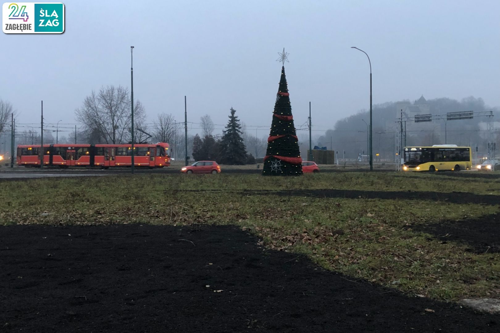 Będzin. „Nerka” po remoncie. Tramwaj «Düwag» Ptm. 20 grudnia 2025.