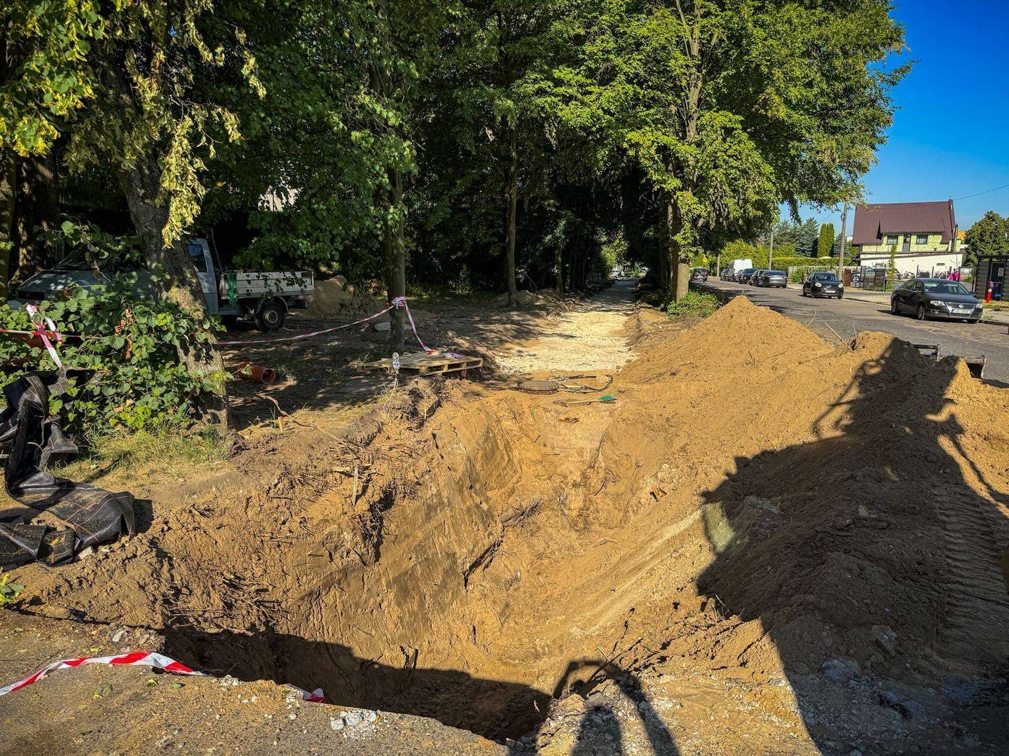 Będzin. Osiedle Zamkowe, ulica Rzeszowska. Przebudowa.