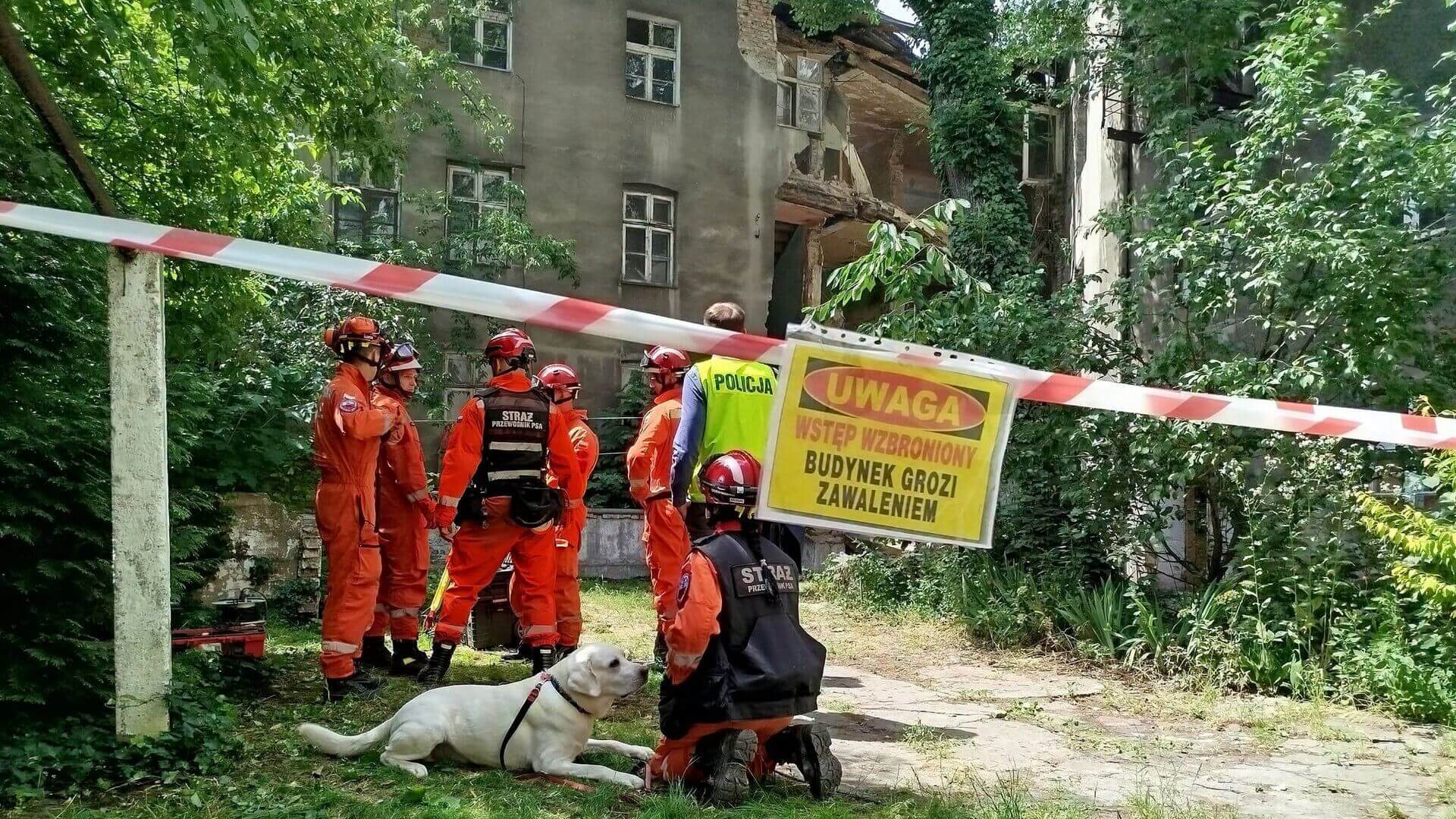 Będzin. Zawalona kamienica przy ulicy Stanisława Małachowskiego 54. 6 lipca 2026