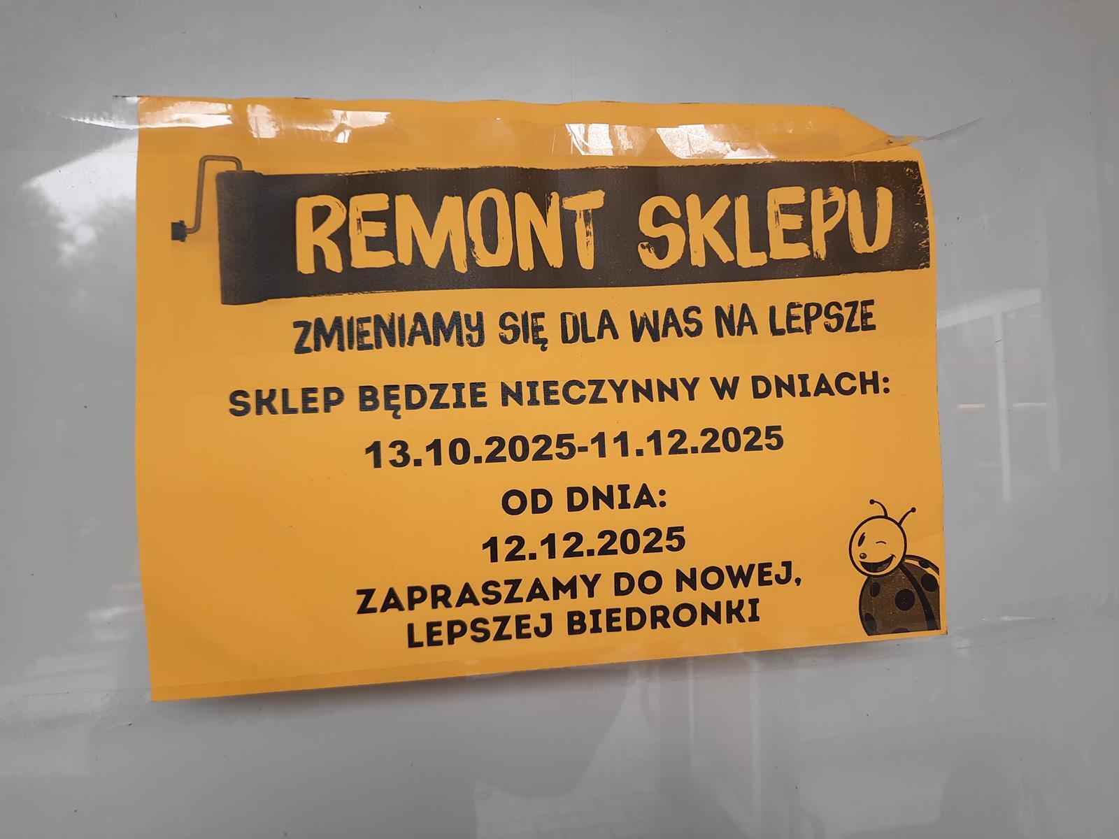 Biedronka w Podlesiu przed remontem