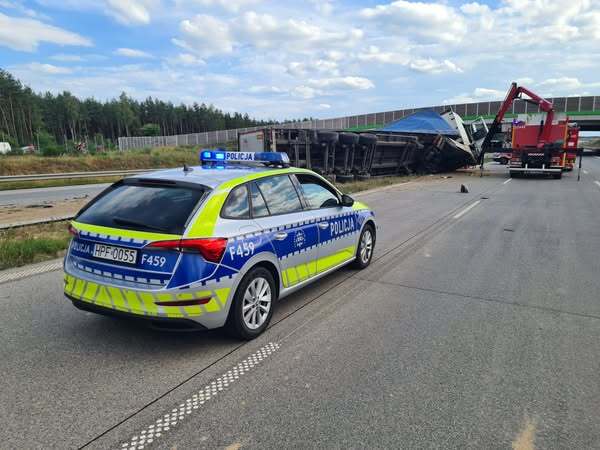 Brodowe A1 wypadek tir samochod osobowy 24 07 2025 5