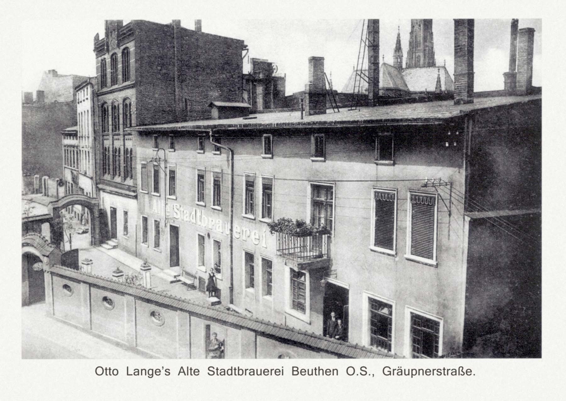 Zabudowania browaru ok. 1925 r. Śląska Biblioteka Cyfrowa