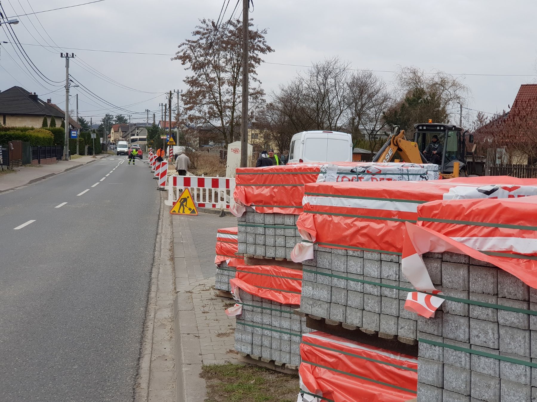 Budowa chodnika, ul. Słonecznikowa, Katowice