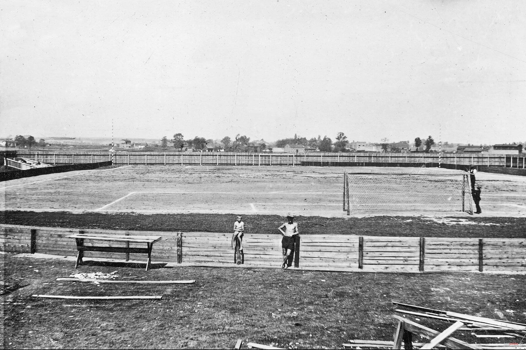 Budowa stadionu Zagłębianki, 1934 r.