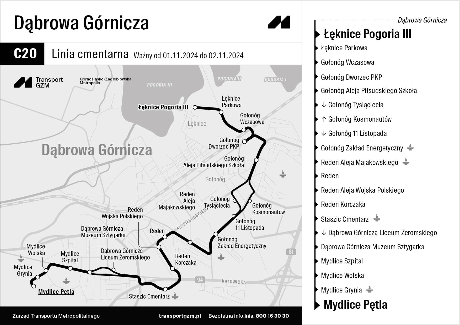 Linia C20 Dąbrowa Górnicza