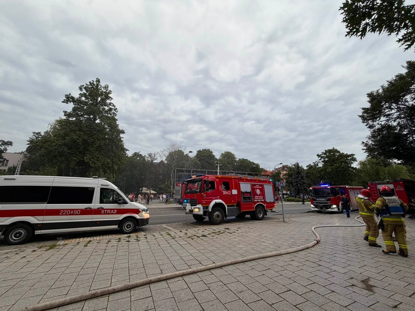 Chorzów. Pożar kamienicy w okolicach ulic Tadeusza Kościuszki i Stanisława Moniuszki. 22 lipca 2026