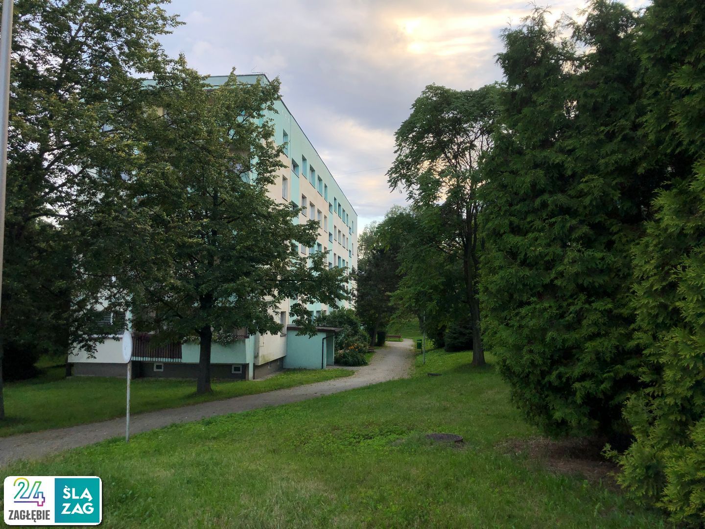 Cieszyn. Osiedle Podgórze czyli bloki wśród zieleni niczym w ośrodku wczasowym. 2 sierpnia 2025.