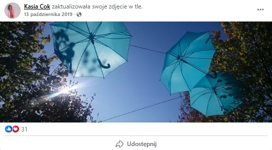 Nowy Prezes Sądu Rejonowego w Czeladzi Katarzyna Cok. Udostępniony materiał w portalu Facebook. Parasolki to symbol ruchu proaborcyjnego.