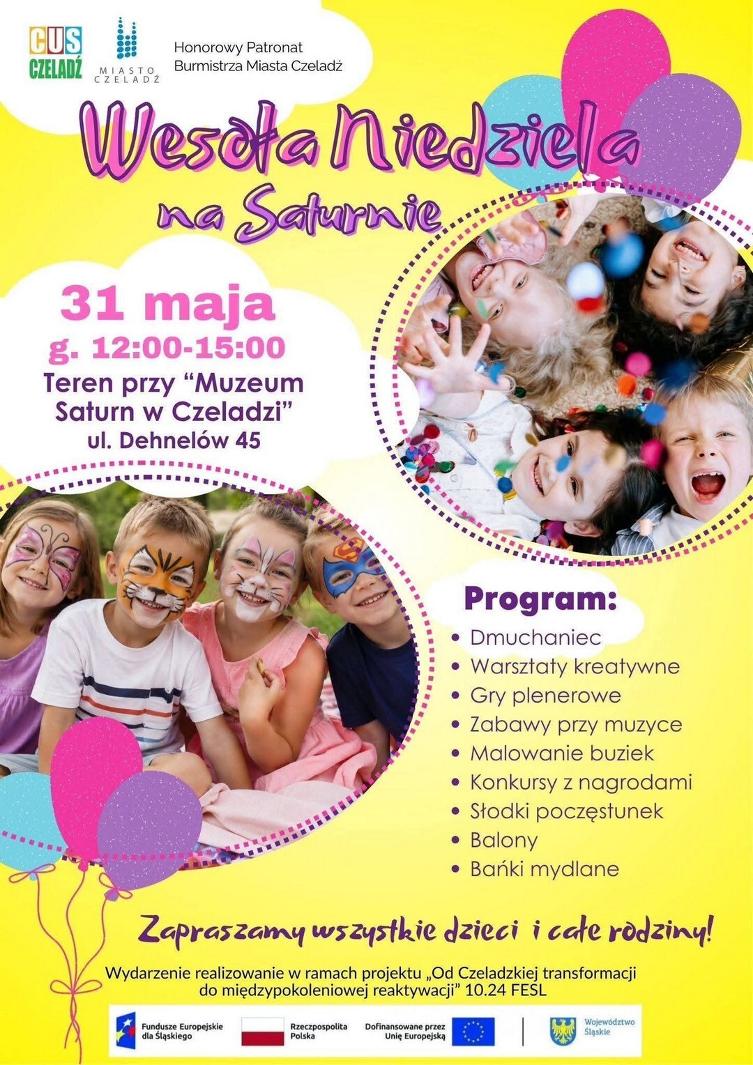 Czeladź. Miejski Dzień Dziecka. Plakat. 31 maja 2026