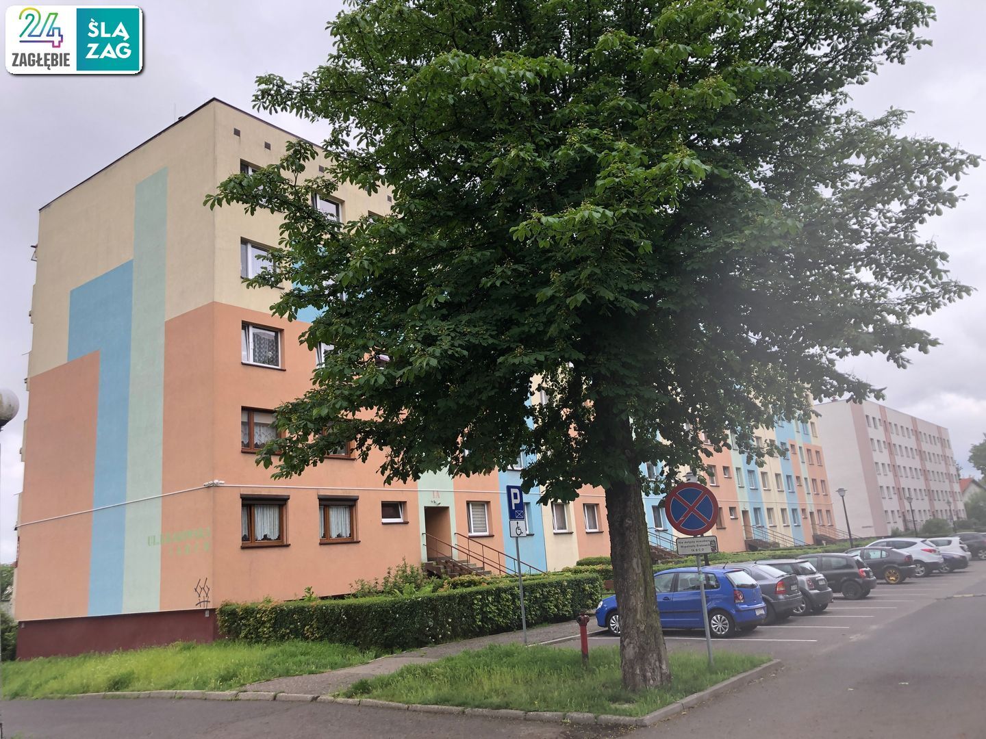 Czeladź-Piaski. Bloki przy ulicy Krakowskiej. 9 czerwca 2025.