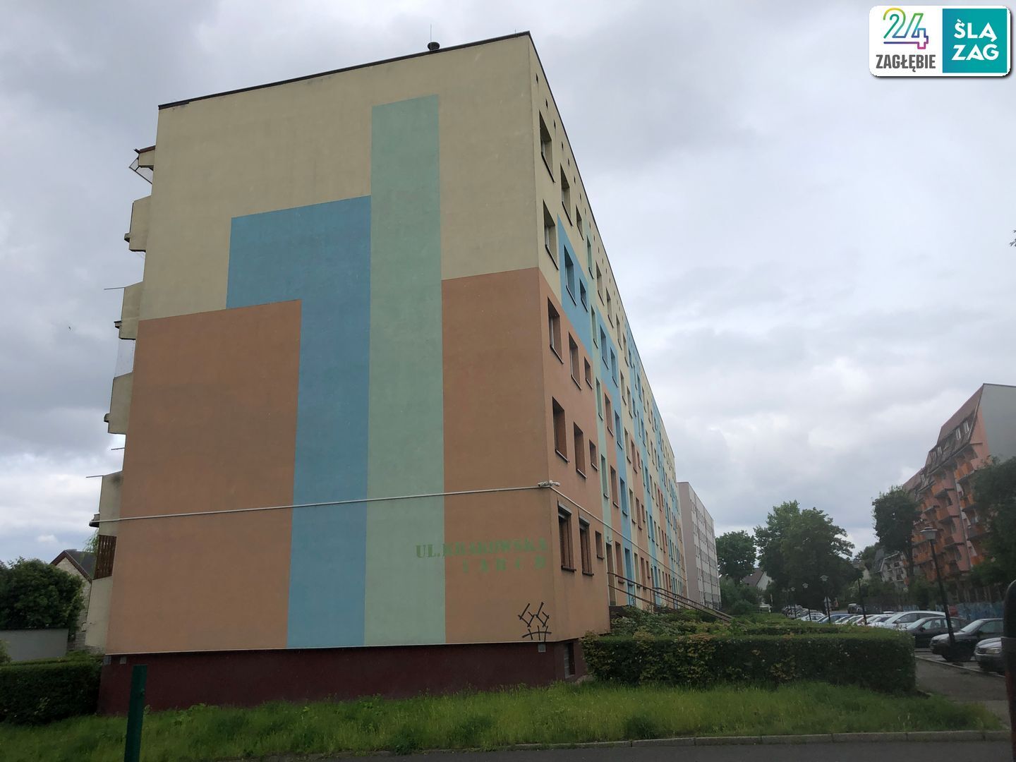 Czeladź-Piaski. Bloki przy ulicy Krakowskiej. 9 czerwca 2025.