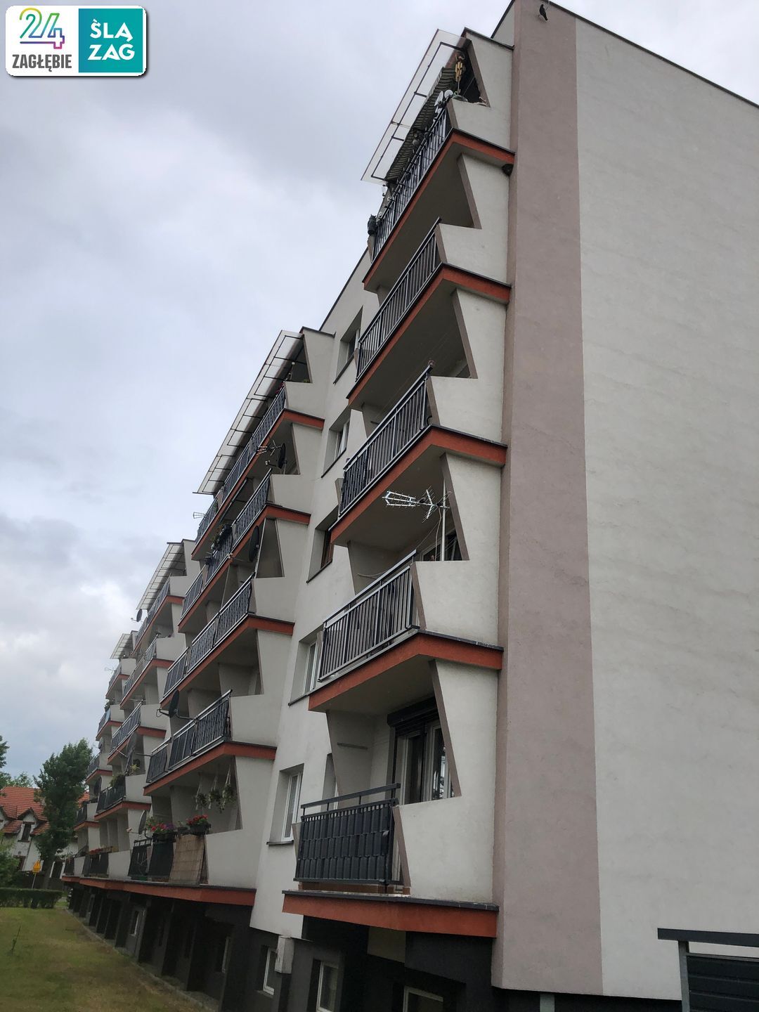 Czeladź-Piaski. Bloki przy ulicy Krakowskiej. 9 czerwca 2025.