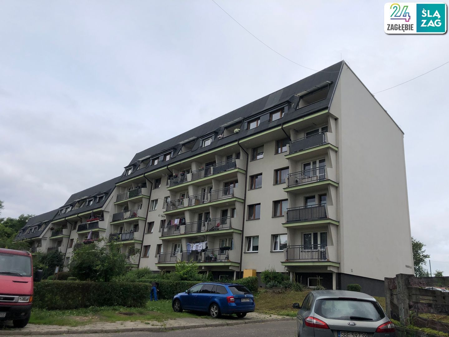 Czeladź-Piaski. Bloki przy ulicy Krakowskiej. 9 czerwca 2025.