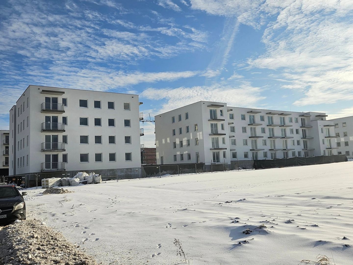 Czeladź. Ulica generała Józefa Hallera. Budowa osiedla TBS. Styczeń 2025.