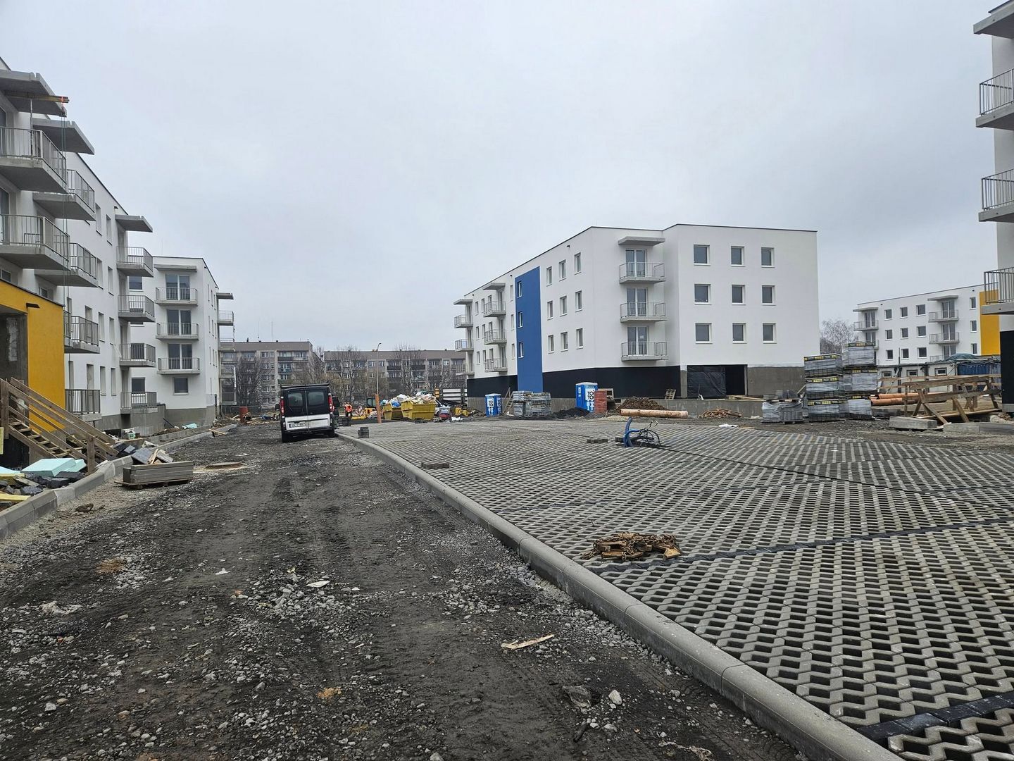 Czeladź. Ulica generała Józefa Hallera. Budowa osiedla TBS. Luty 2025.