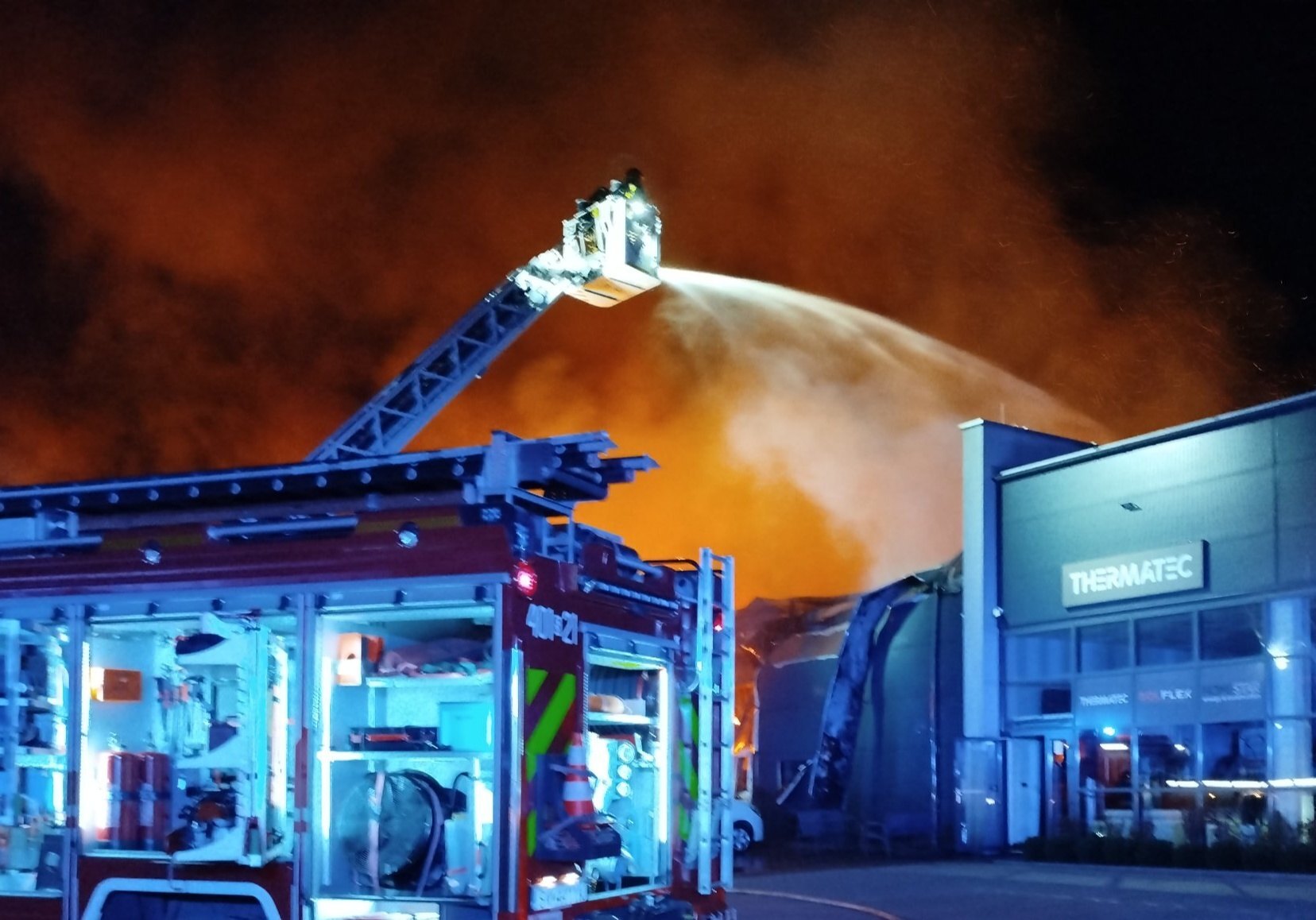 Czeladz Ul Rzemieslnicza Pozar Hali Produkcyjnej Zrodlo KPPSP Bedzin 2025 09 26 01