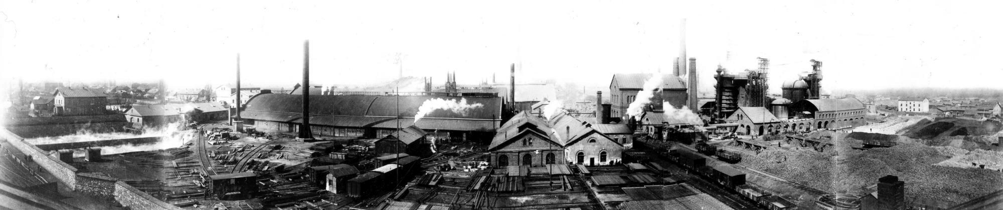 Dąbrowa. «Huta Bankowa». Rok 1900.