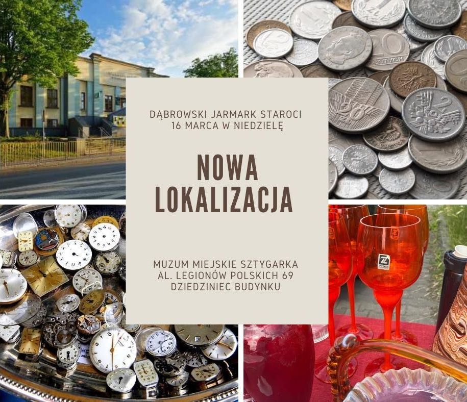 Dąbrowski Jarmark Staroci w Dąbrowie Górniczej. Nowa lokalizacja od 16 marca 2025 roku.