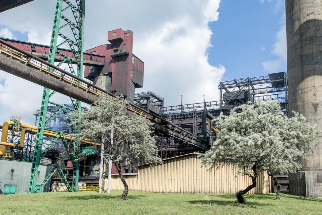 Dąbrowa Górnicza. Koksownia „Przyjaźń” w dniu uruchomienia odbudowanej baterii koksowniczej nr 4. 12 maja 2025.