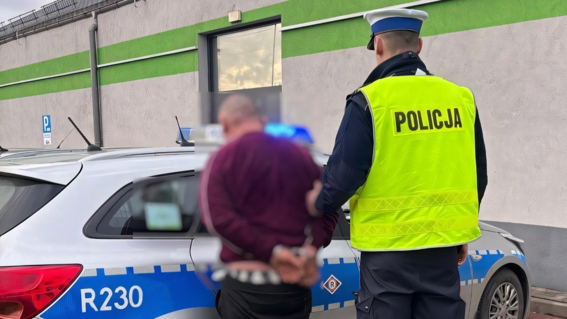 Dąbrowa Górnicza-Łosień. Bartłomiej Osmólski – policjant po służbie – zatrzymał pijanego kierowcę. 12 lutego 2026.