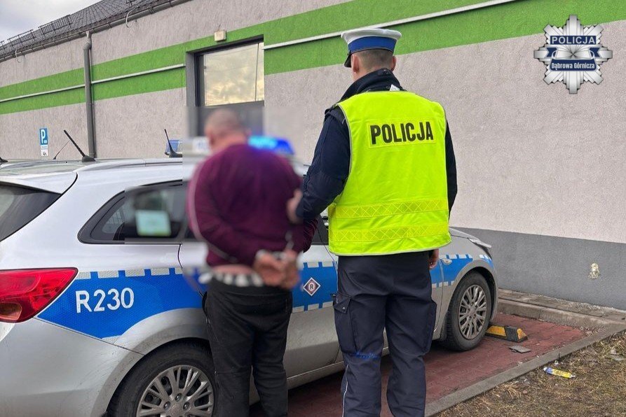Dąbrowa Górnicza-Łosień. Bartłomiej Osmólski – policjant po służbie – zatrzymał pijanego kierowcę. 12 lutego 2026.
