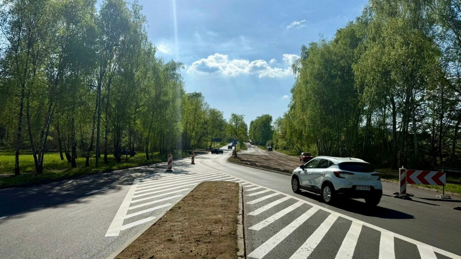 Dąbrowa Górnicza. Ul. Podlesie po remoncie. 24 kwietnia 2025.