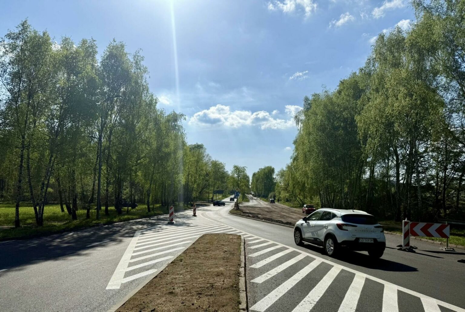 Dąbrowa Górnicza. Ul. Podlesie po remoncie. 24 kwietnia 2025.