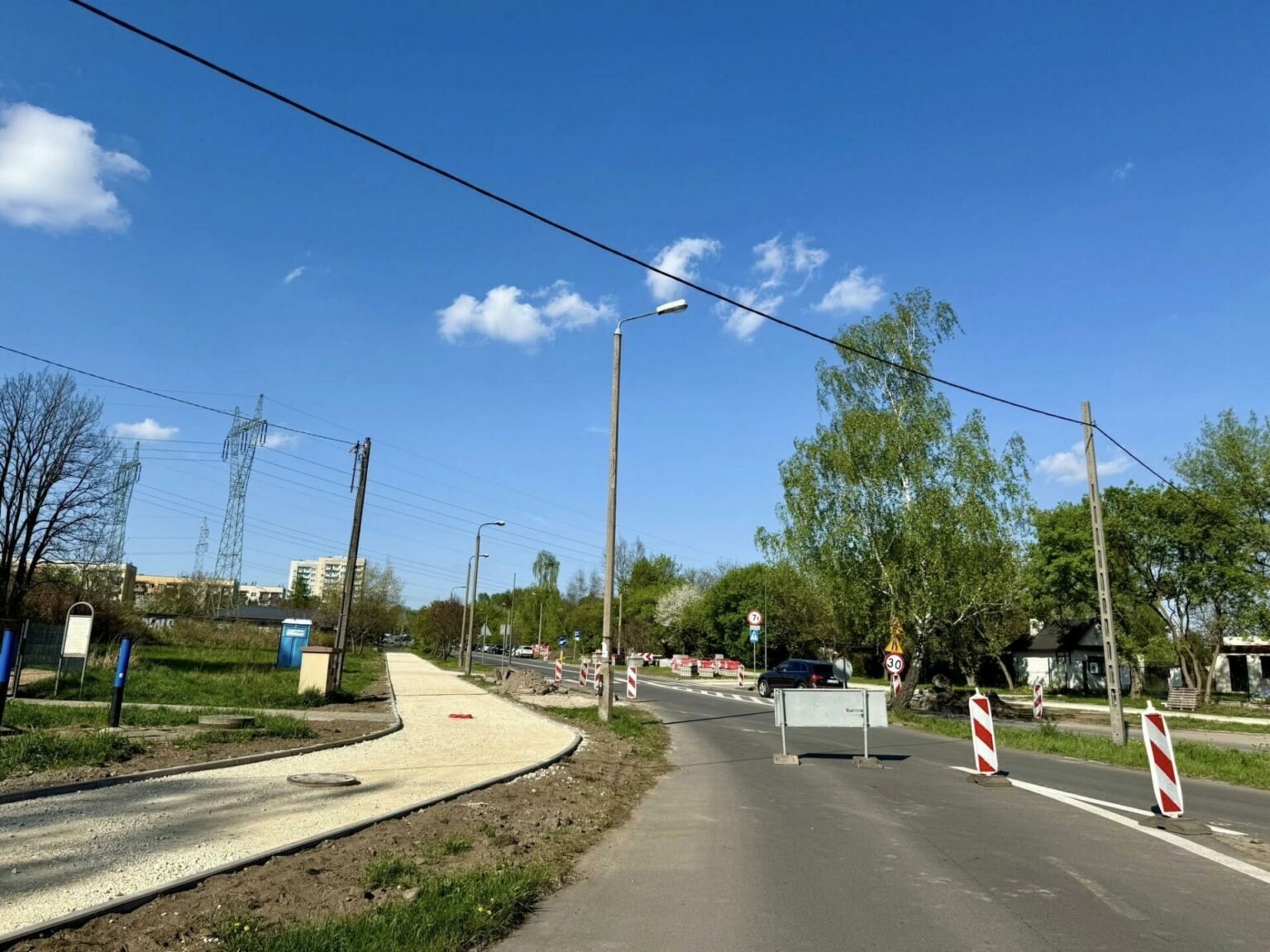 Dąbrowa Górnicza. Ul. Podlesie po remoncie. 24 kwietnia 2025.