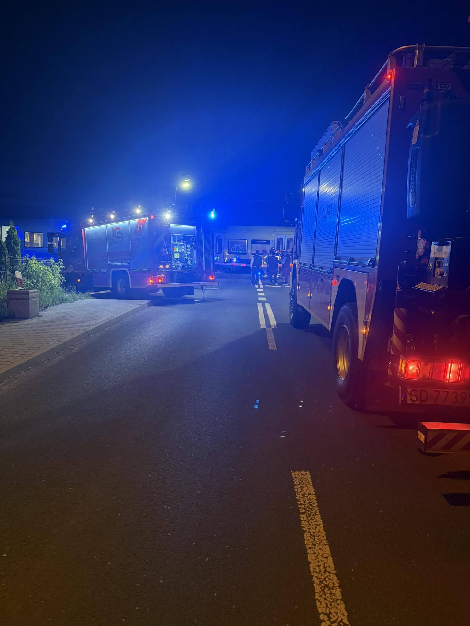 Dąbrowa Górnicza. Przejazd kolejowy na ulicy Tadeusza Urbańskiego. Zderzenie. 20 maja 2025.