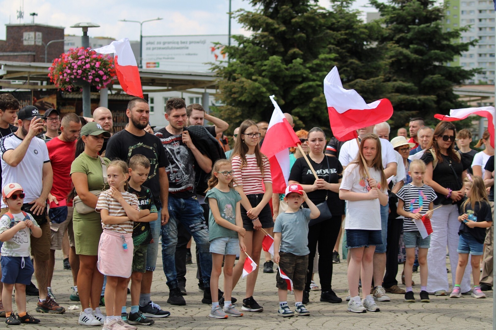 Dąbrowa Górnicza. Manifestacja pod hasłem: „Stop imigracji”. 19 lipca 2025.