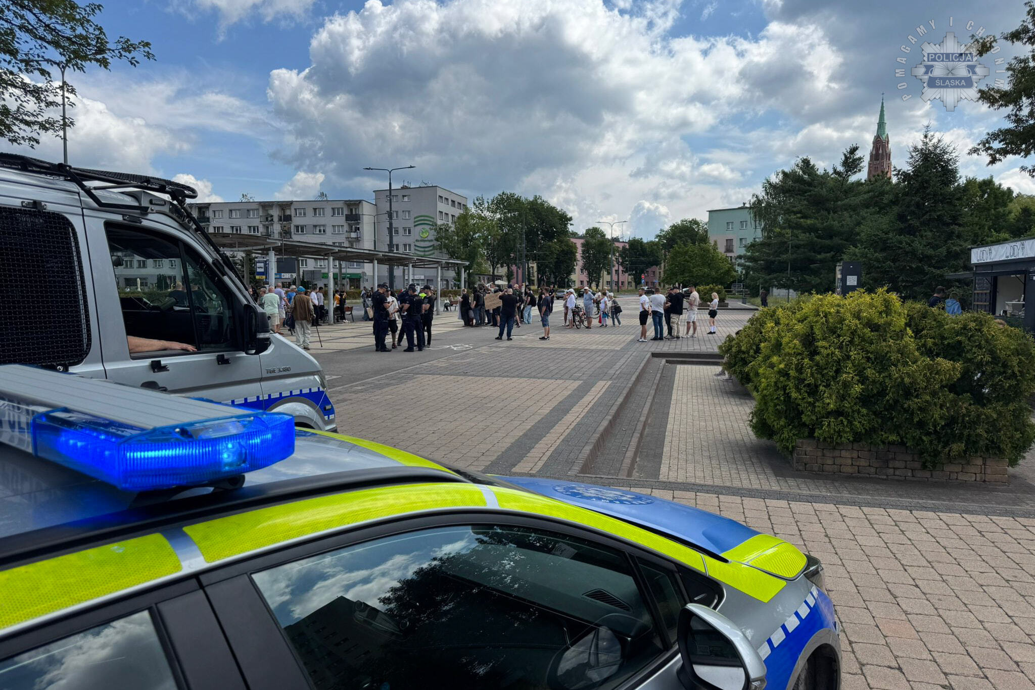 Dąbrowa Górnicza. Manifestacja pod hasłem: „Stop imigracji”. 19 lipca 2025.