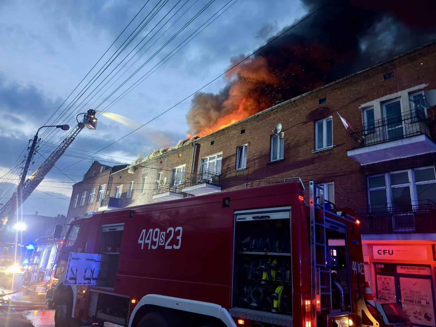 Dąbrowa Górnicza-Strzemieszyce. Pożar przy ulicy Warszawskiej 74. 10 marca 2026