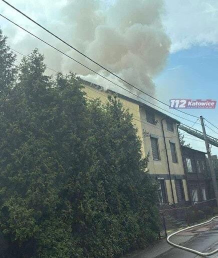Dąbrowa Górnicza-Strzemieszyce Wielkie. Pożar przy ul. Oddziału AK Ordona. 8 września 2025.