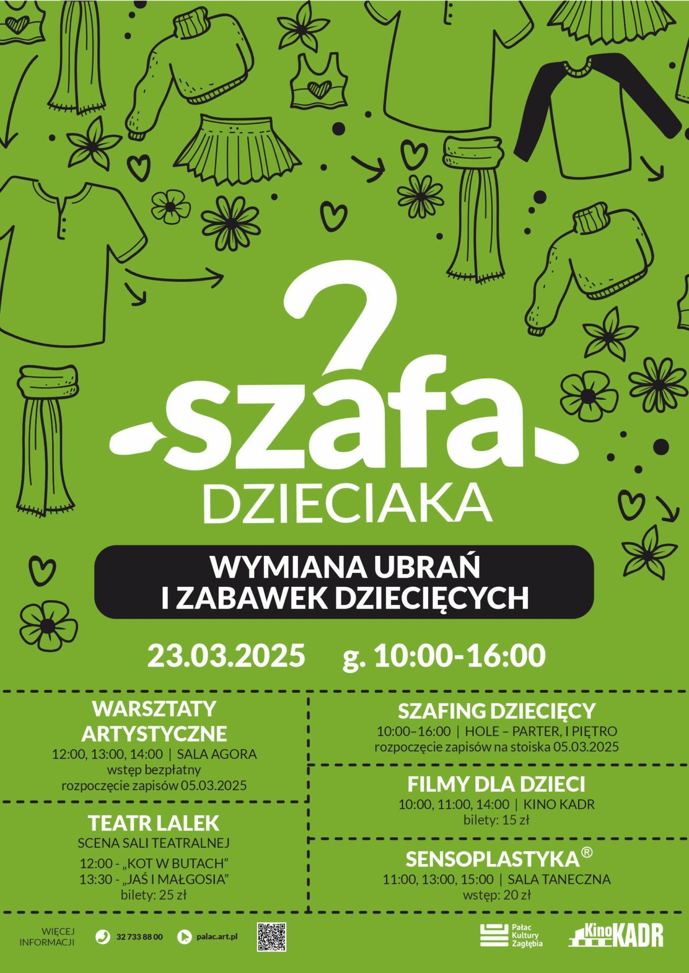 Dąbrowa Górnicza. Wiosenna Szafa dzieciaka 2025. Ulotka.