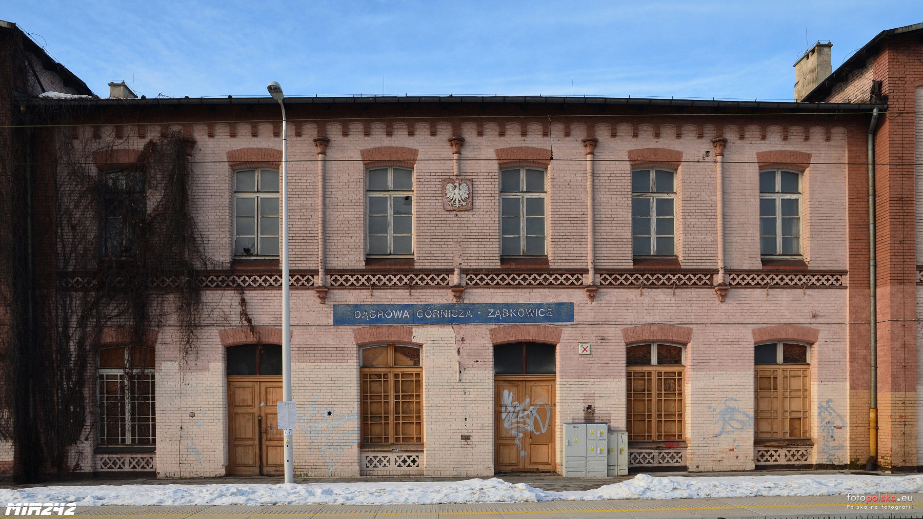 Dąbrowa Górnicza-Ząbkowice. Dworzec kolejowy. 20 stycznia 2019