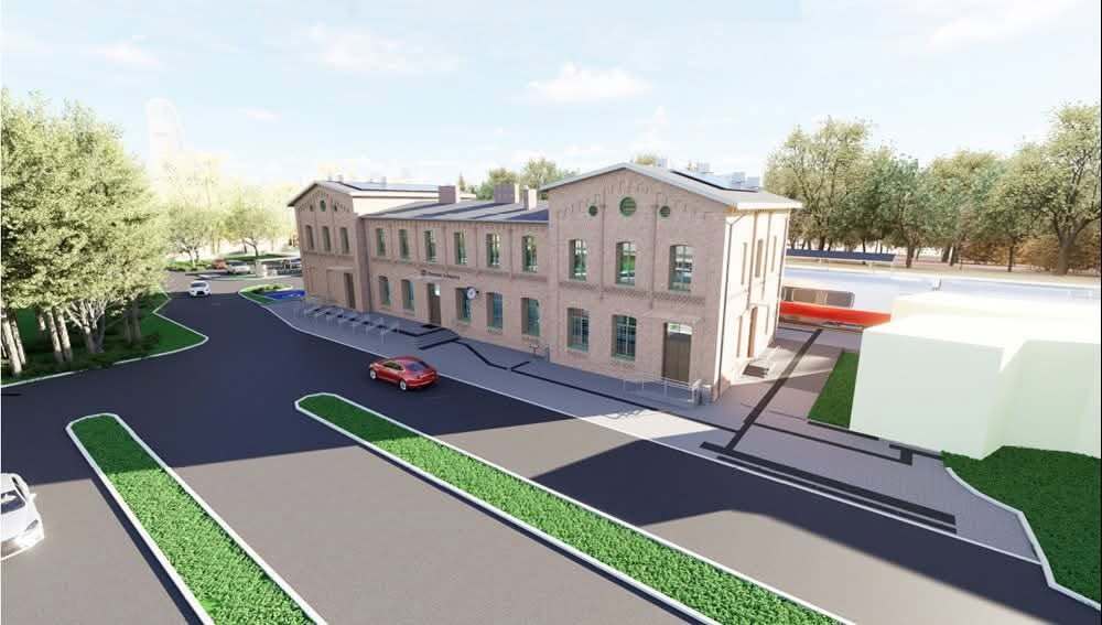 Dąbrowa Górnicza-Ząbkowice. Dworzec kolejowy – rewitalizacja – wizualizacja. Czerwiec 2026