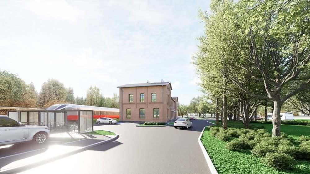 Dąbrowa Górnicza-Ząbkowice. Dworzec kolejowy – rewitalizacja – wizualizacja. Czerwiec 2026
