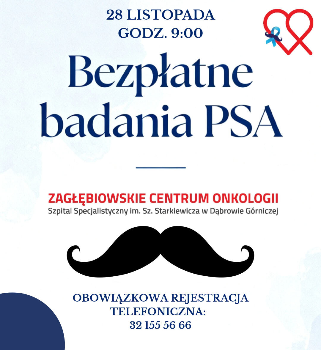 Dąbrowa Górnicza. Listopadowa profilaktyka raka prostaty w Zagłębiowskim Centrum Onkologii – Szpitala Specjalistycznego im. Szymona Starkiewicza.