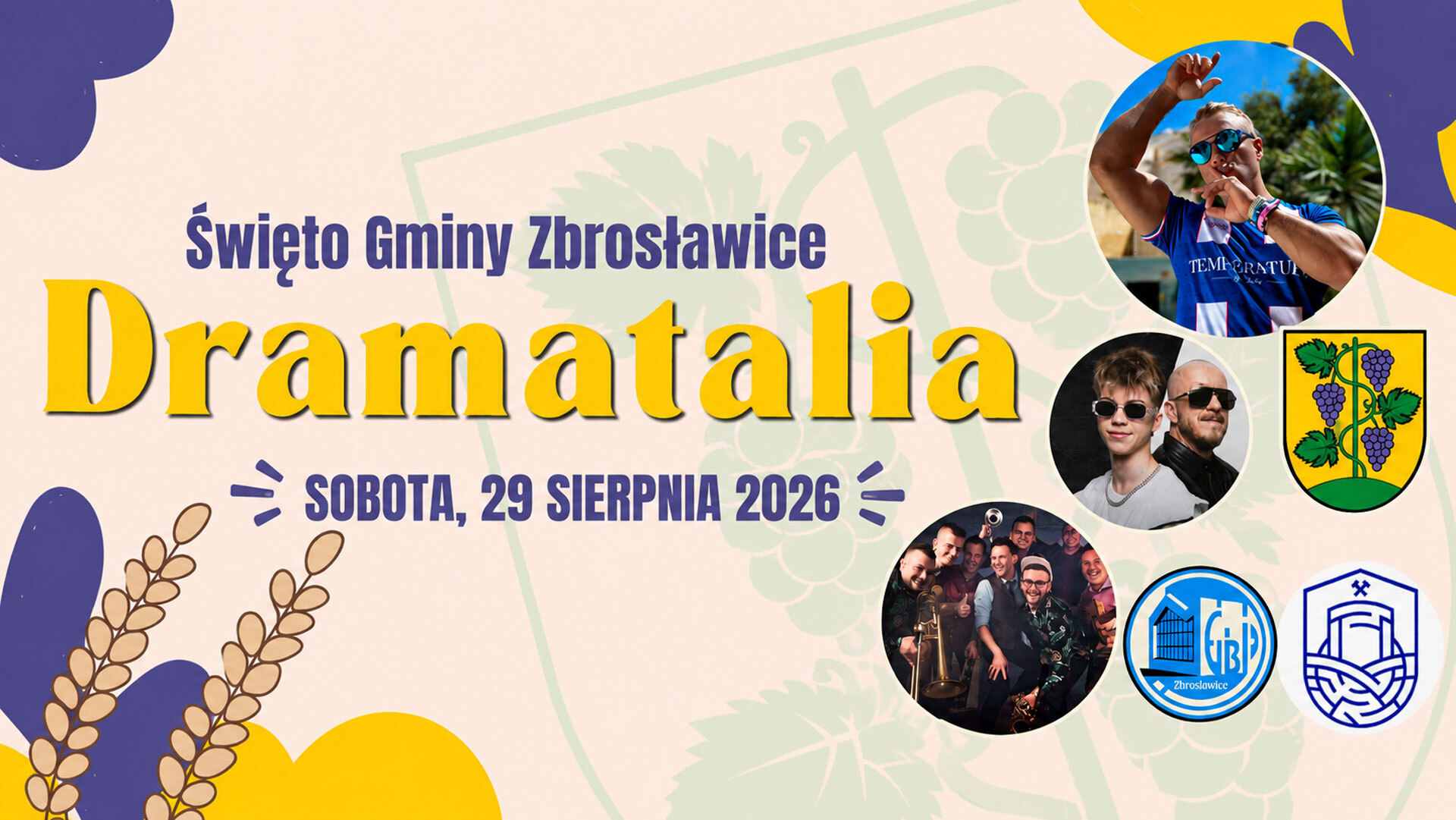 Dramatalia 2026 Zbrosławice 29 sierpnia – Skolim, WonerS, Górnicza Orkiestra Dęta KWK Sośnica, program
