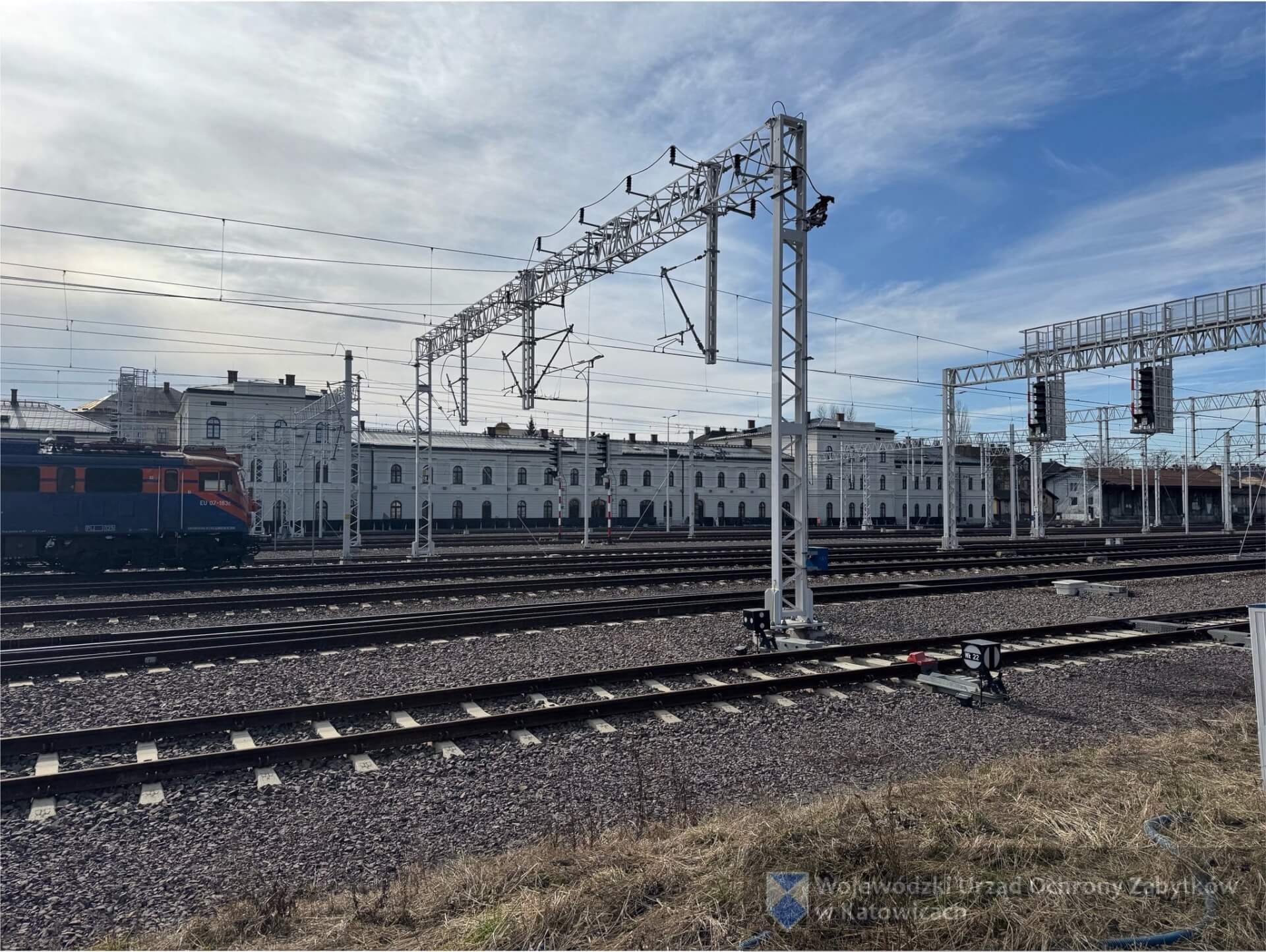 Elewacja północna, Dworzec w trakcie trwania prac w 2025 r.