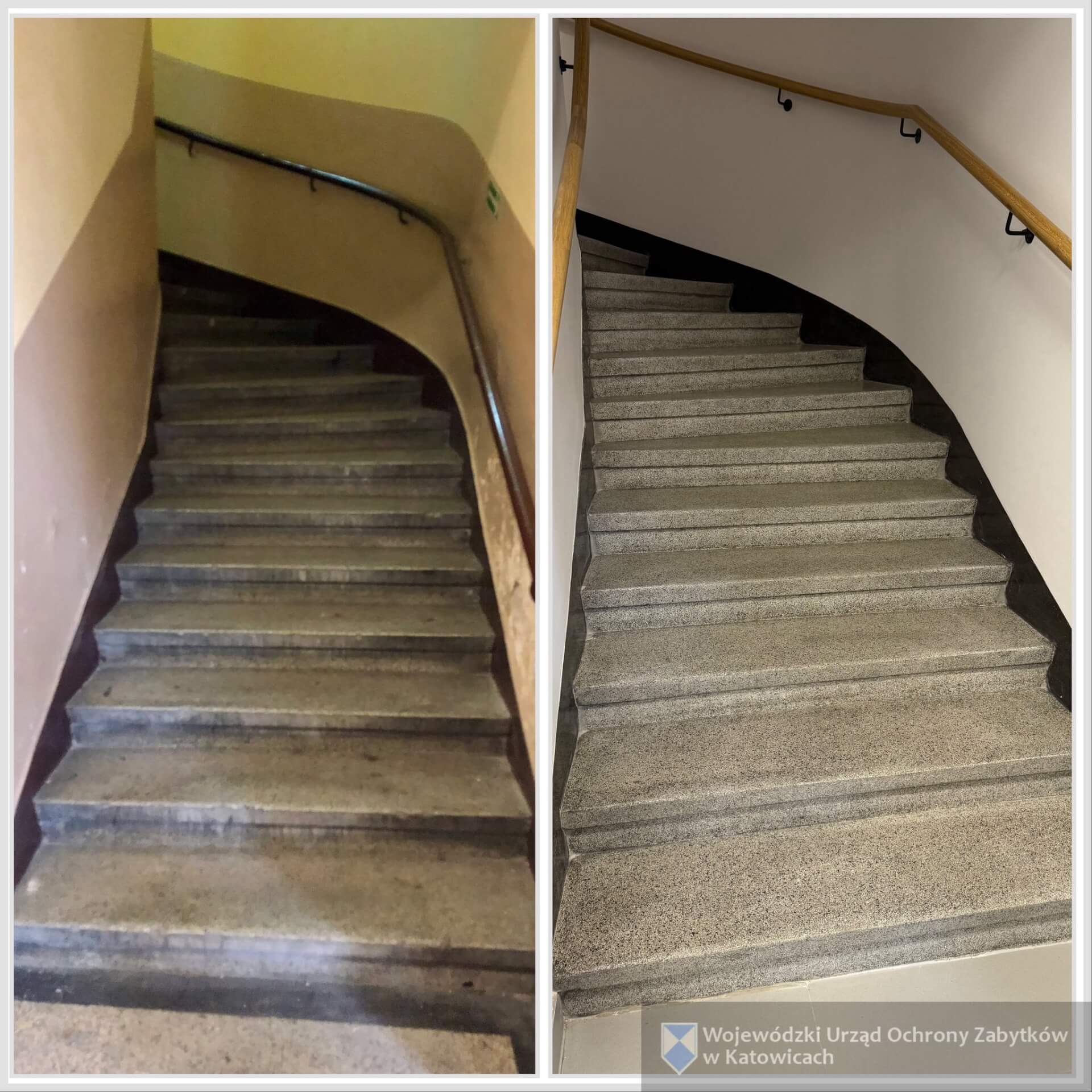 Schody z lastryko przed i po