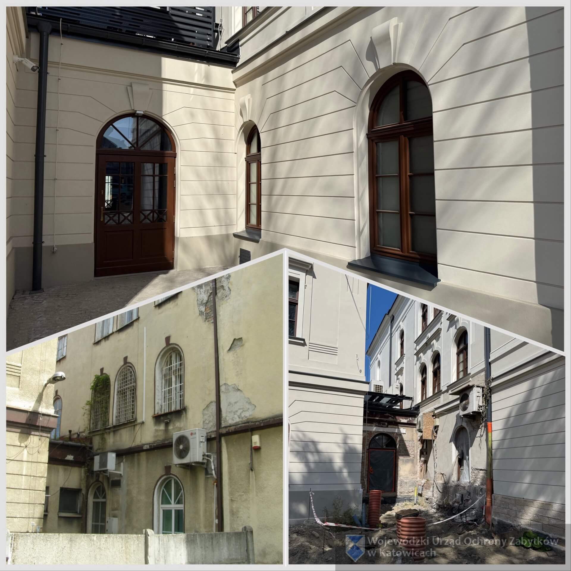 Elewacja przed, w trakcie i po