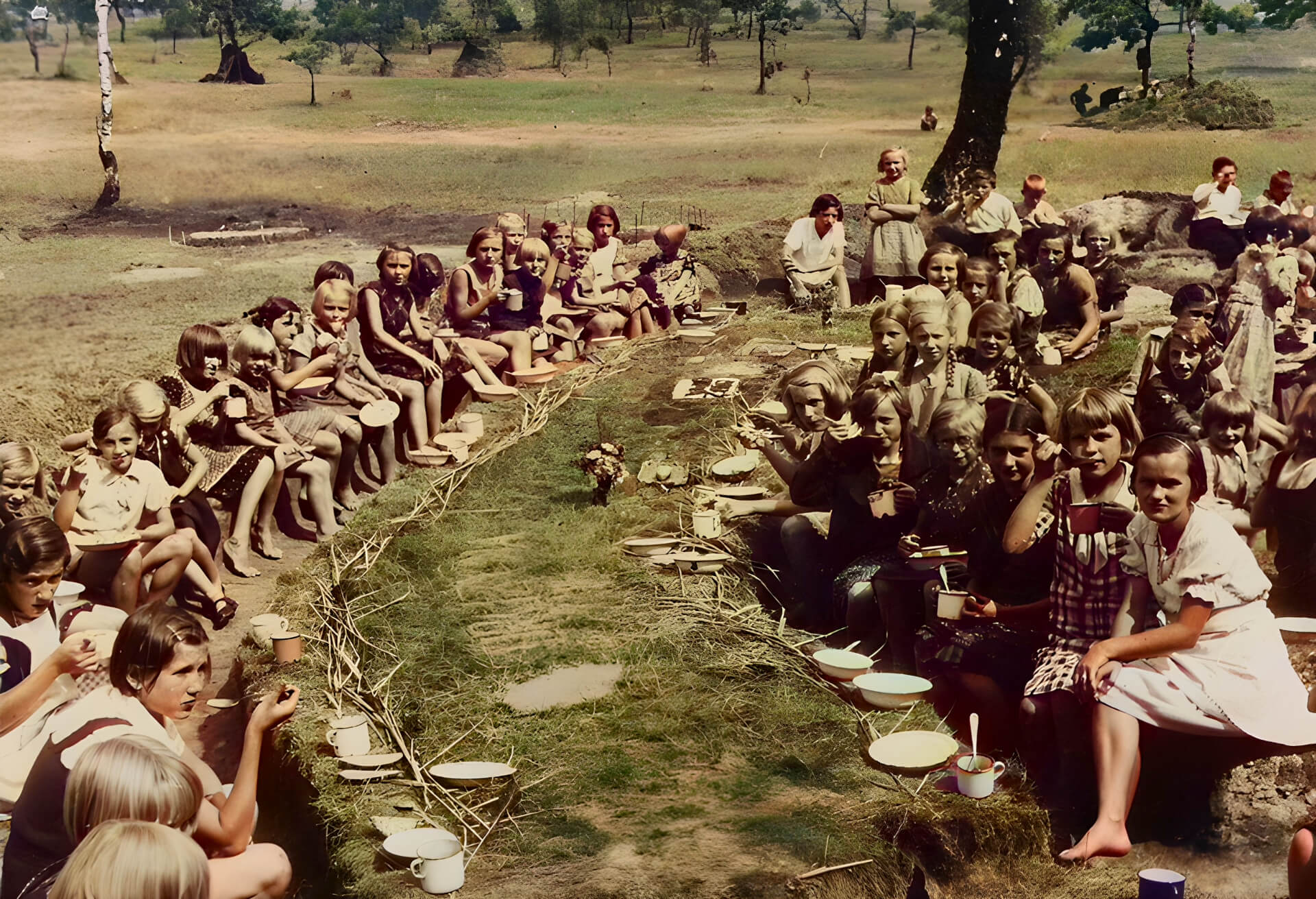Półkolonie w Dolinie Szwajcarskiej w 1937 roku