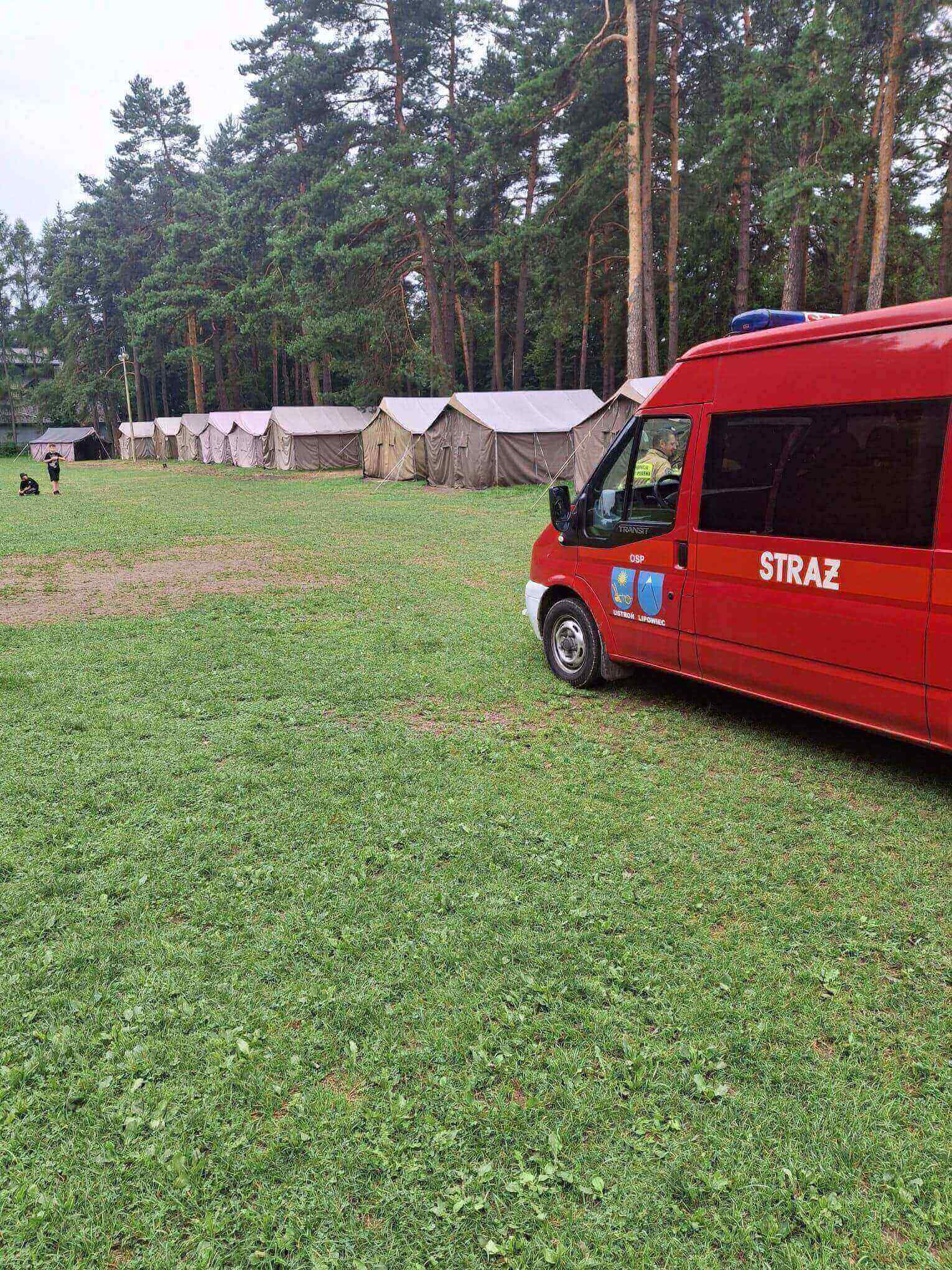 Ewakuacja obozu harcerskiego w Ustroniu