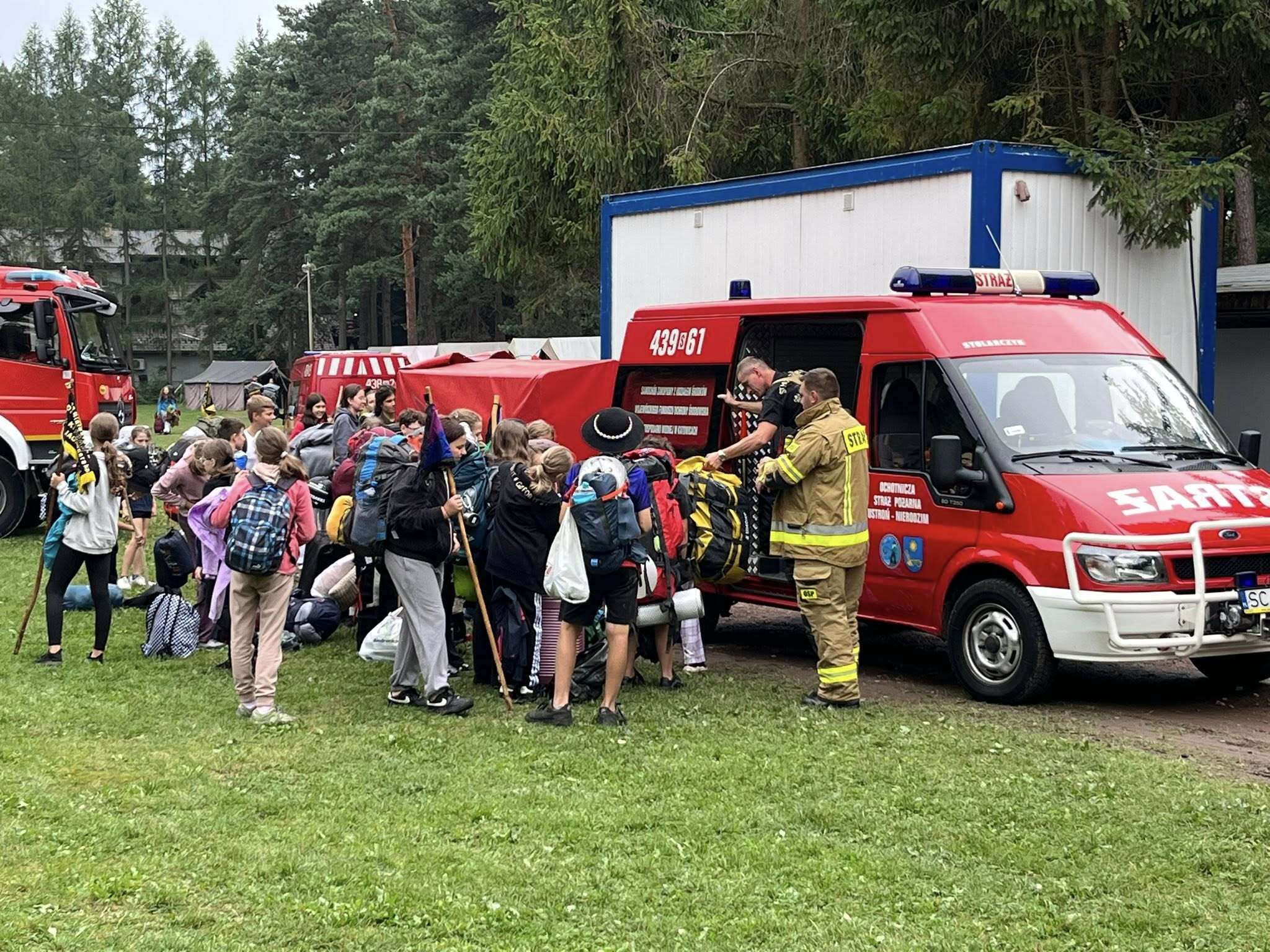 Ewakuacja obozu harcerskiego w Ustroniu