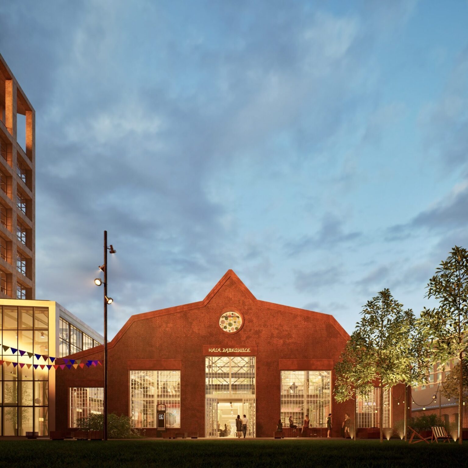 widok na halę Ząbkowice od strony Zielonego Rynku